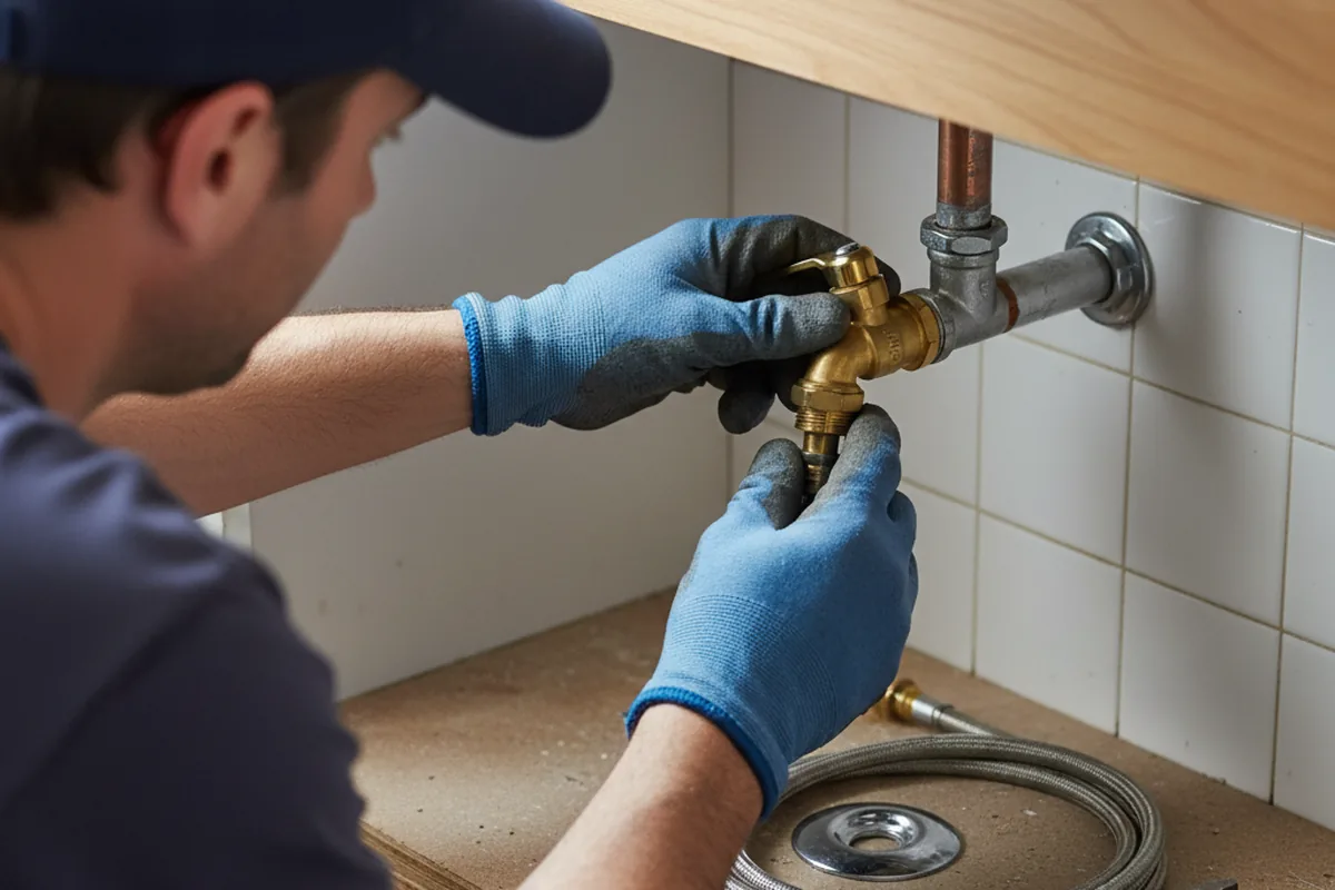 Shutoff valve and fitting work during Repiping in Bradford